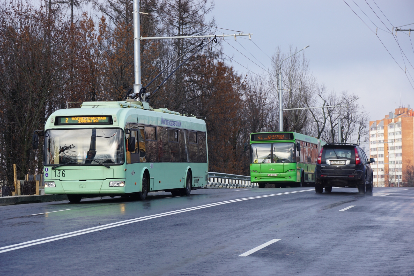 Движение троллейбусов через мост по Первомайской в Могилеве отменят 15 апреля с 20.00