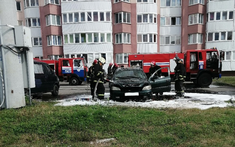 Автопожар произошел в Могилеве
