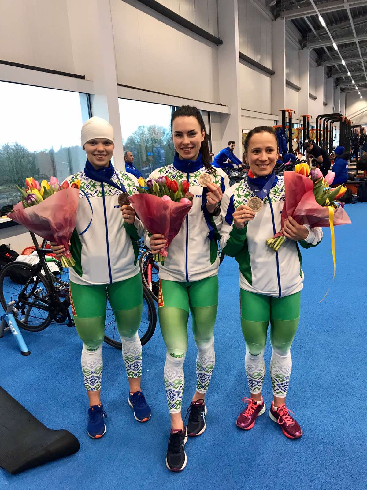 Могилевская конькобежка в составе команды завоевала «бронзу» на чемпионате Европы