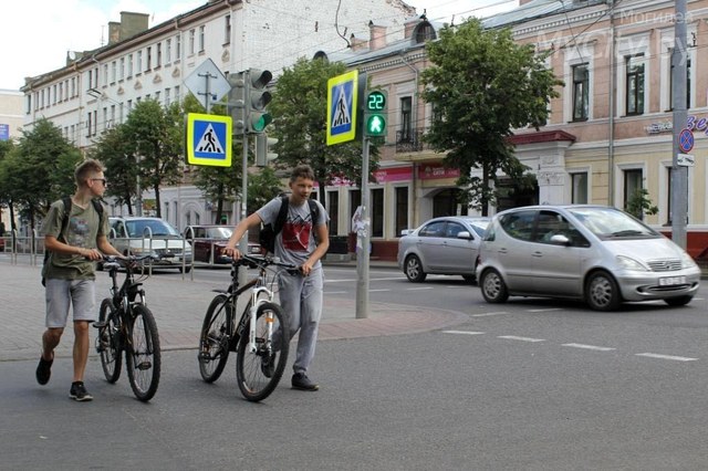20 новых дорожных знаков для велосипедистов установили в Могилёве  