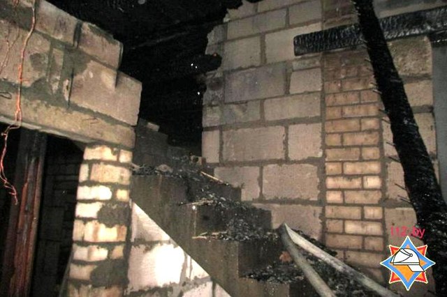 Под Могилёвом сгорел недостроенный дом