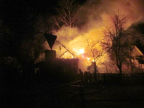  В Могилёве горел нежилой дом по ул. Котовского  