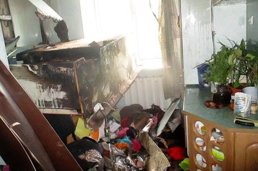 В Могилёве тушили квартиру по улице Лепешинского
