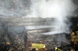 Пожар в Могилёве: сарай сгорел, дом спасли 