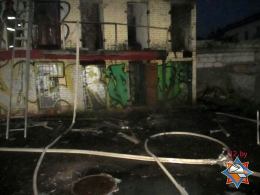 Ночью 31 июля на улице Ленинской в Могилёве случился пожар 