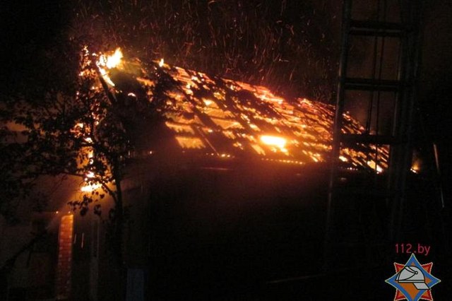  Ночью в Могилёве горел частный дом 
