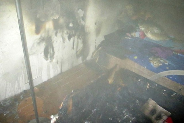 В Могилёве горела квартира по улице Сурганова 