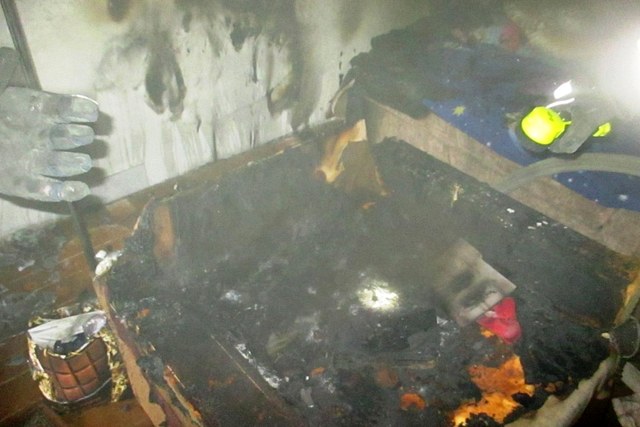 В Могилёве горела квартира по улице Сурганова 