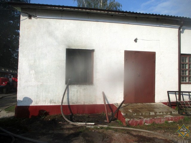  Складское помещение горело в Могилёве 