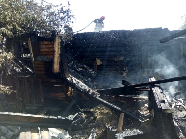 В Могилёве горел частный жилой дом