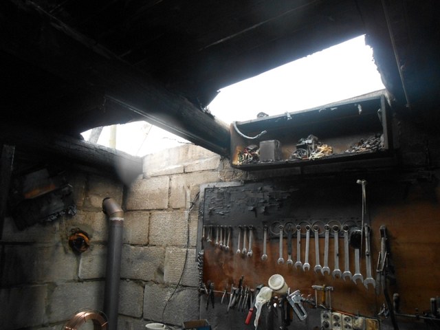 В Могилёве горел гараж 