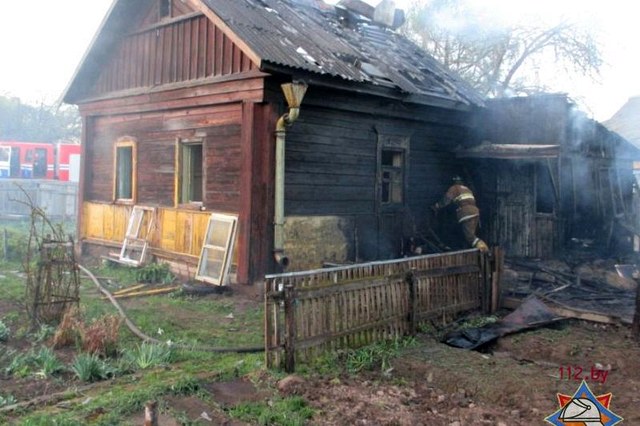 Дачный дом в Могилёве серьёзно пострадал от пожара