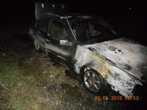 На улице Лазурной в Могилёве сгорел автомобиль