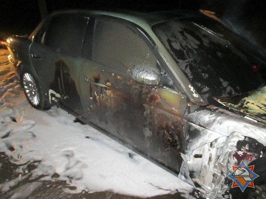 В Могилёве горел автомобиль