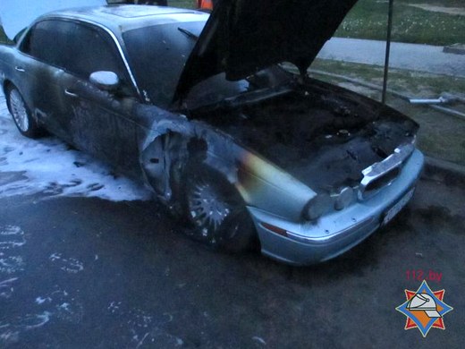 В Могилёве горел автомобиль
