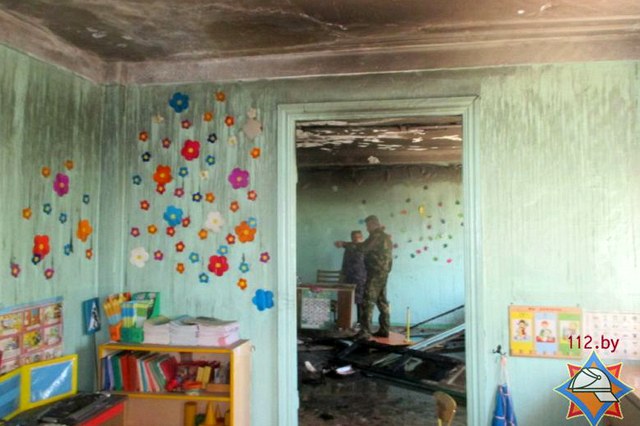 В Могилёве загорелся детский сад