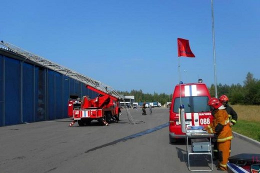 В Могилёве спасатели провели учения в строительном гипермаркете «Mile»  