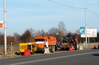 В Могилёве приступили к ремонту моста по проспекту Мира через реку Дебря 