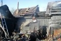 На улице Доватора в Могилёве загорелась баня. Огонь перебросился на соседний участок