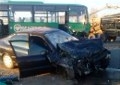 Под Могилёвом столкнулись легковушка и автобус – погиб мужчина
