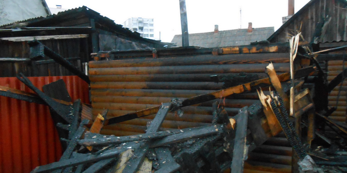 В Могилеве горела баня