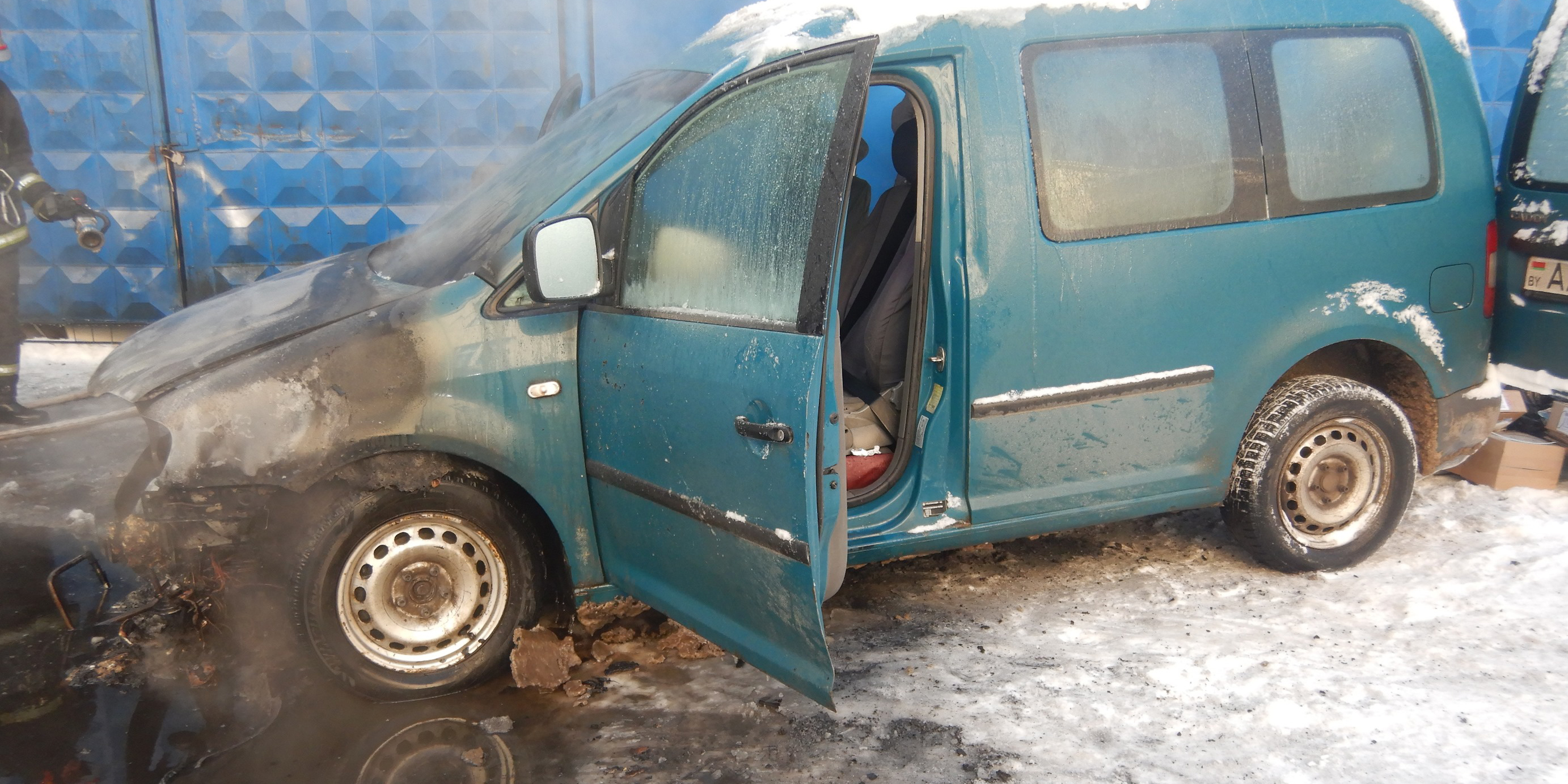 Автомобиль горел в Могилеве