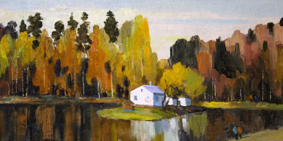 «Природа живой акварели»: выставка могилевского художника Александра Алешина работает в окнах городской библиотеки 