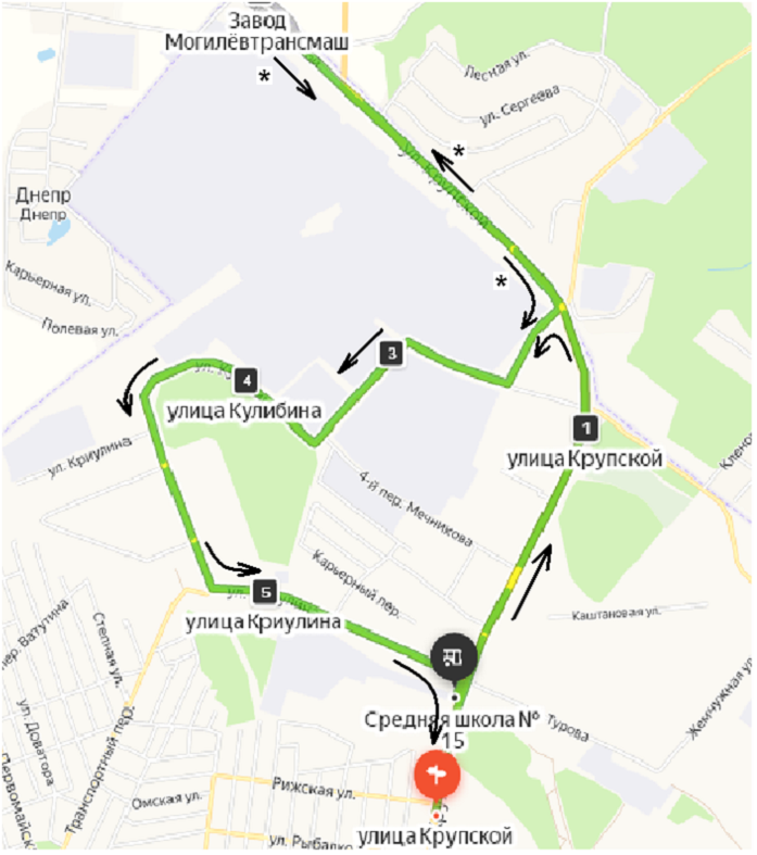 Схема движения и частично расписание автобусного маршрута №1 в Могилеве изменится с 1 февраля