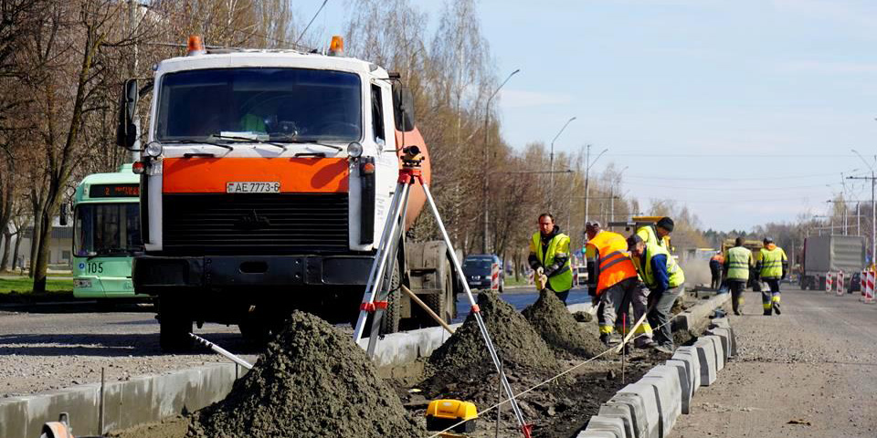 В Могилеве продолжается капитальный ремонт улицы Крупской