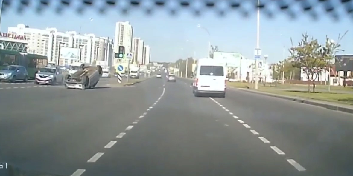 В аварии вблизи ТЦ «Авеню» в Могилеве пострадала беременная женщина