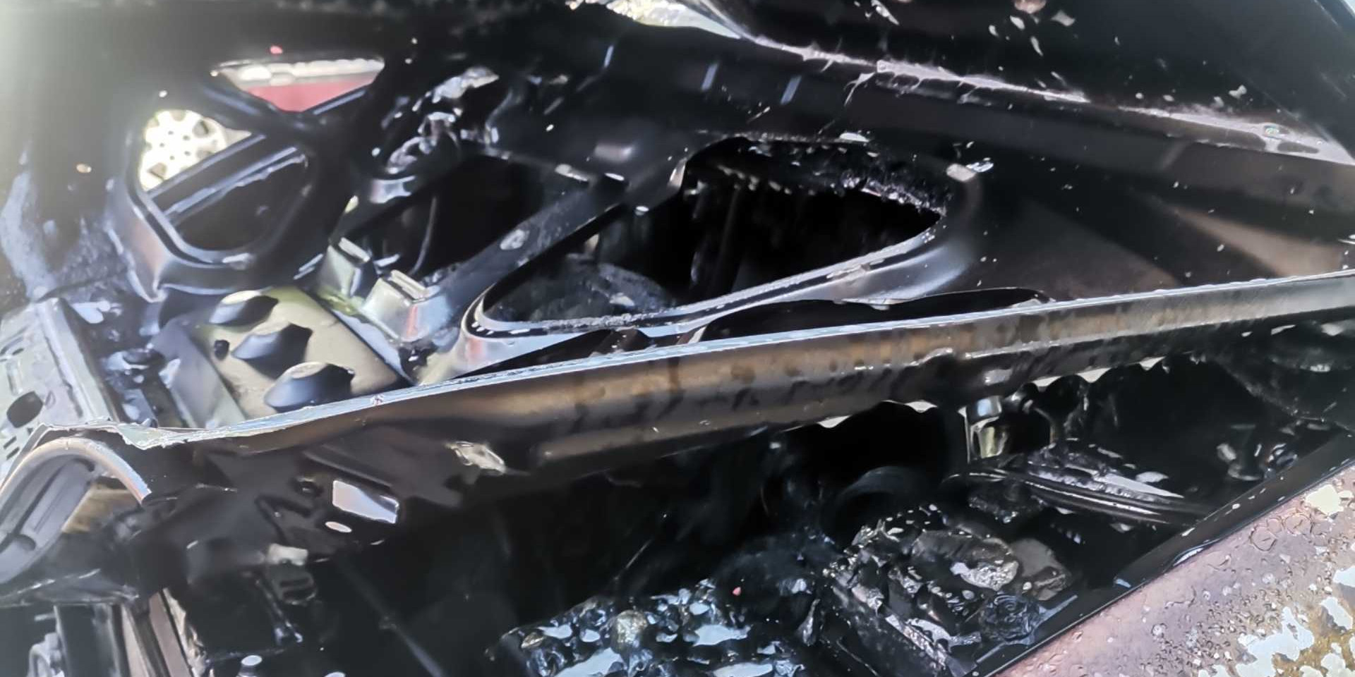 В Могилеве горел автомобиль