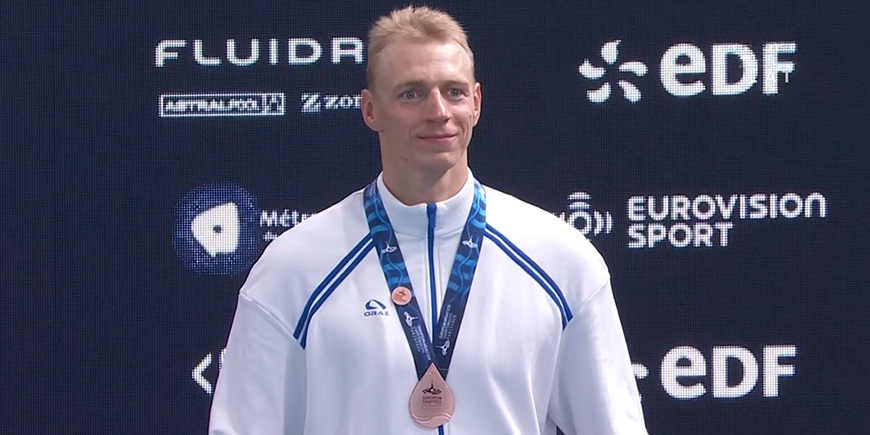 Григорий Пекарский завоевал бронзовую медаль чемпионата Европы на дистанции 50 м баттерфляем